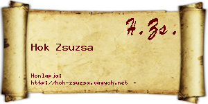 Hok Zsuzsa névjegykártya